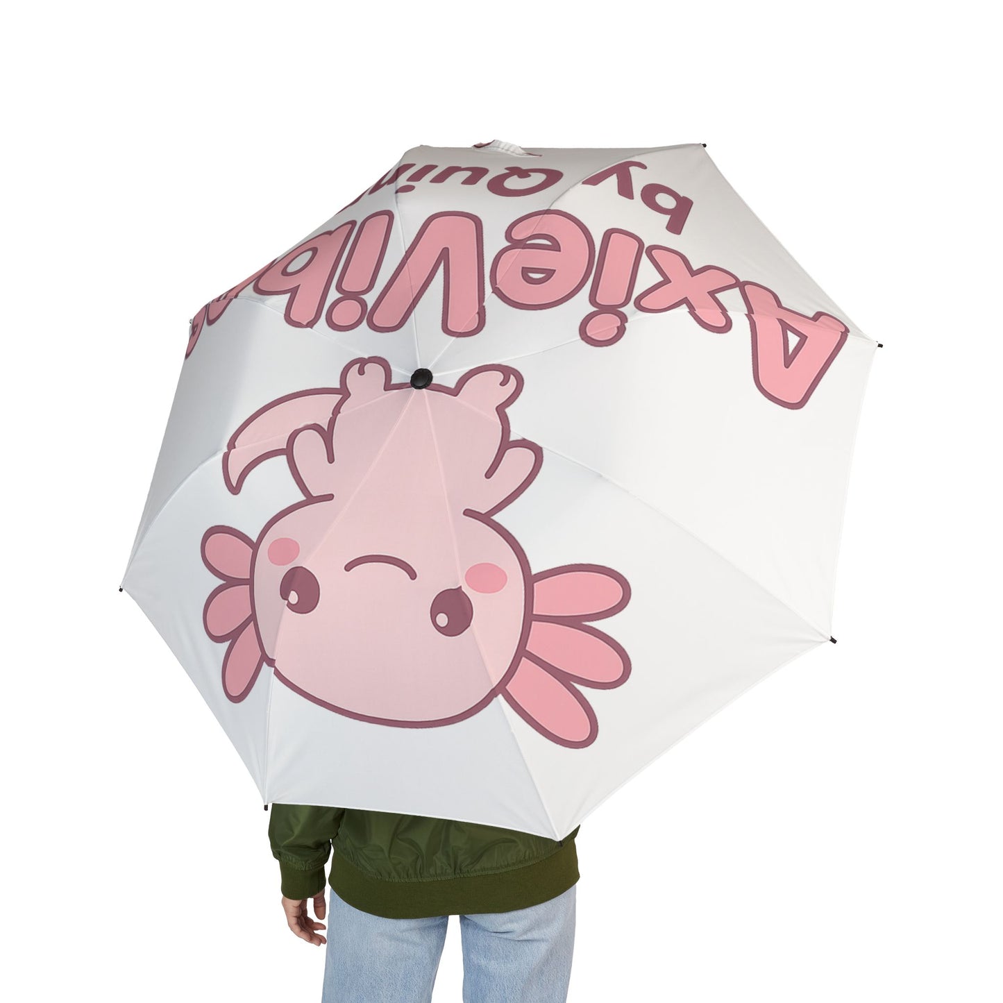 Cute Axolotl Foldable Umbrella - Waterproof & Lightweight