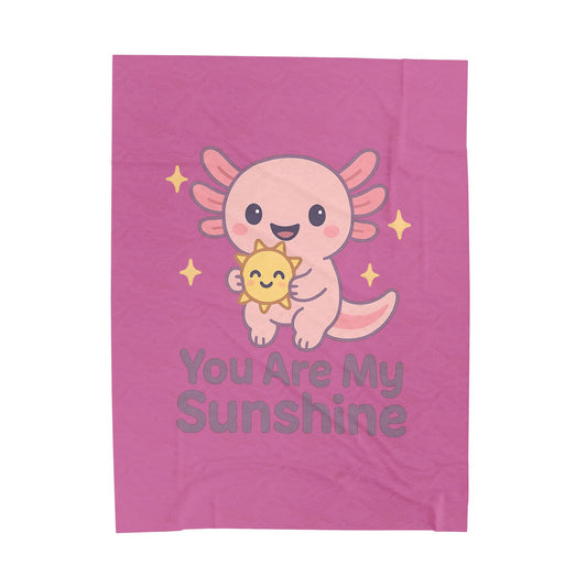 You Are My Sunshine Kids' Velveteen Plush Blanket - Cozy, Colorful, Perfect for Naptime and Playtime