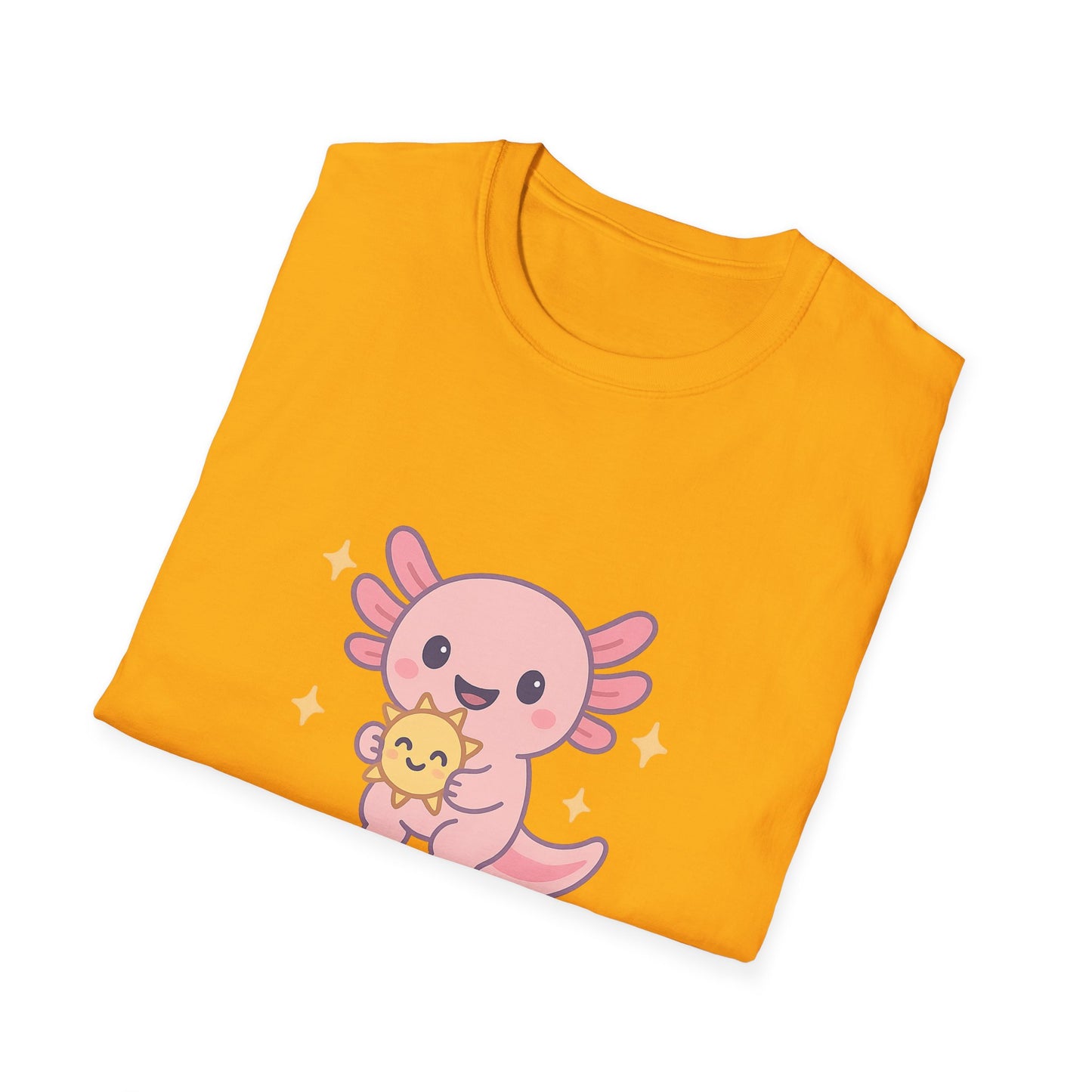 You Are My Sunshine Unisex Softstyle T-Shirt - Cute Axolotl Design