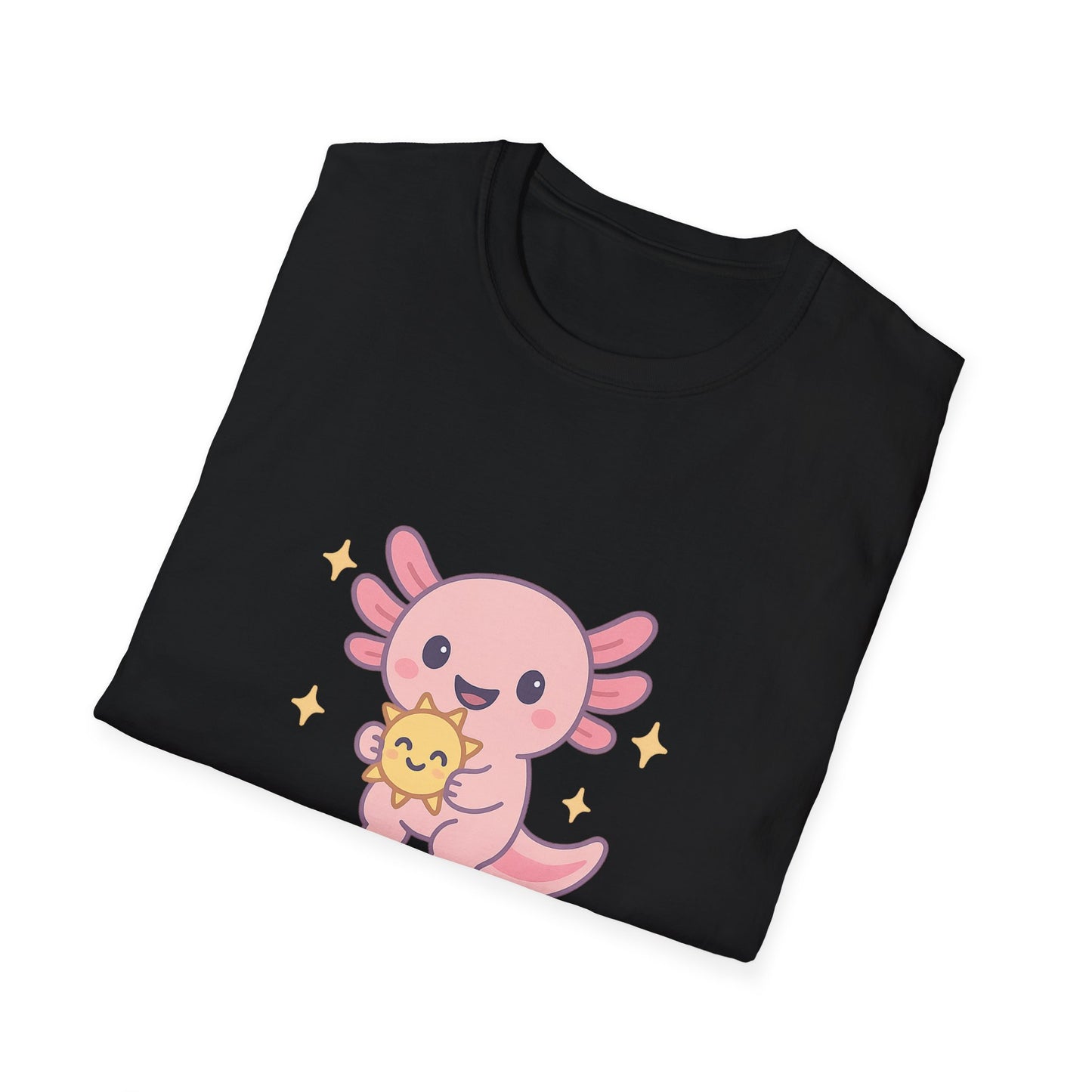 You Are My Sunshine Unisex Softstyle T-Shirt - Cute Axolotl Design
