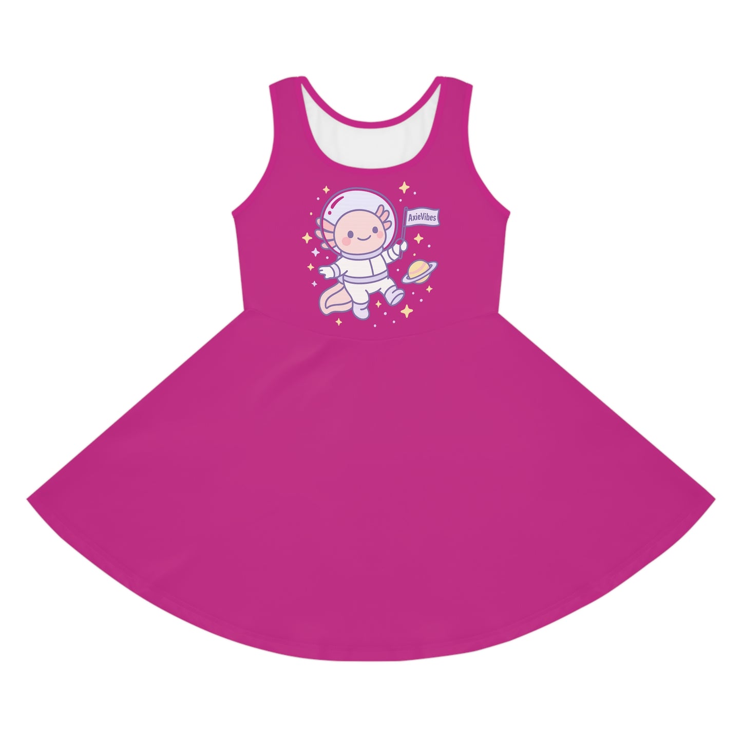 Cute Astronaut Girls' Sundress - Fun Space-Themed Summer Dress