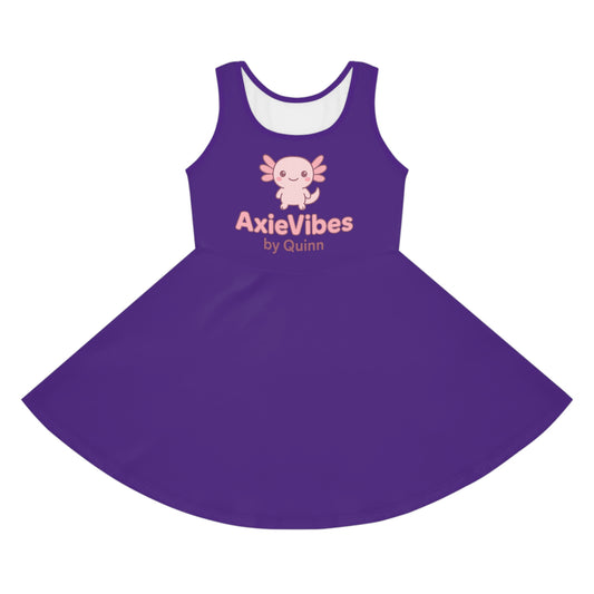 Cute AxieVibes Girls' Sleeveless Sundress for Summer Fun