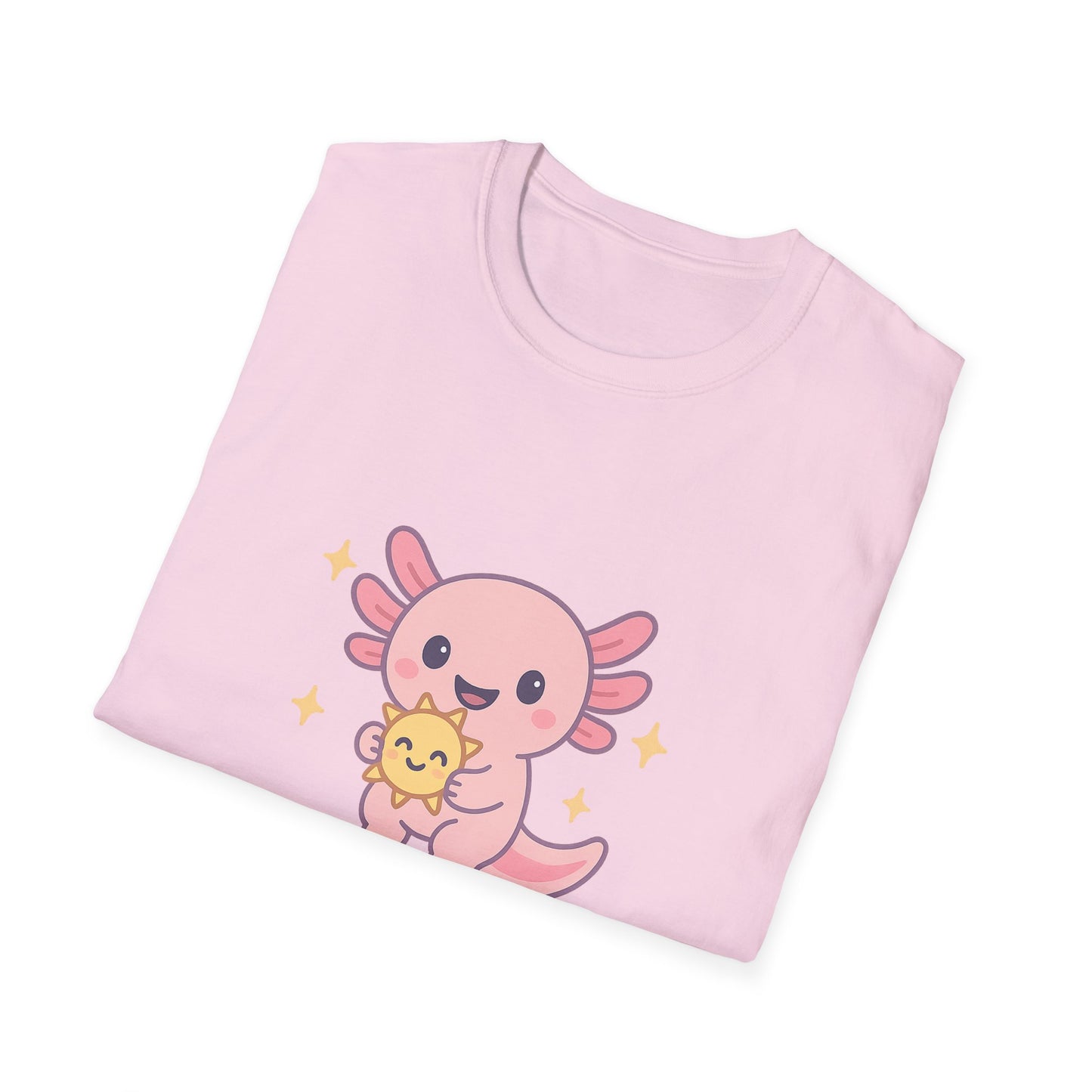 You Are My Sunshine Unisex Softstyle T-Shirt - Cute Axolotl Design