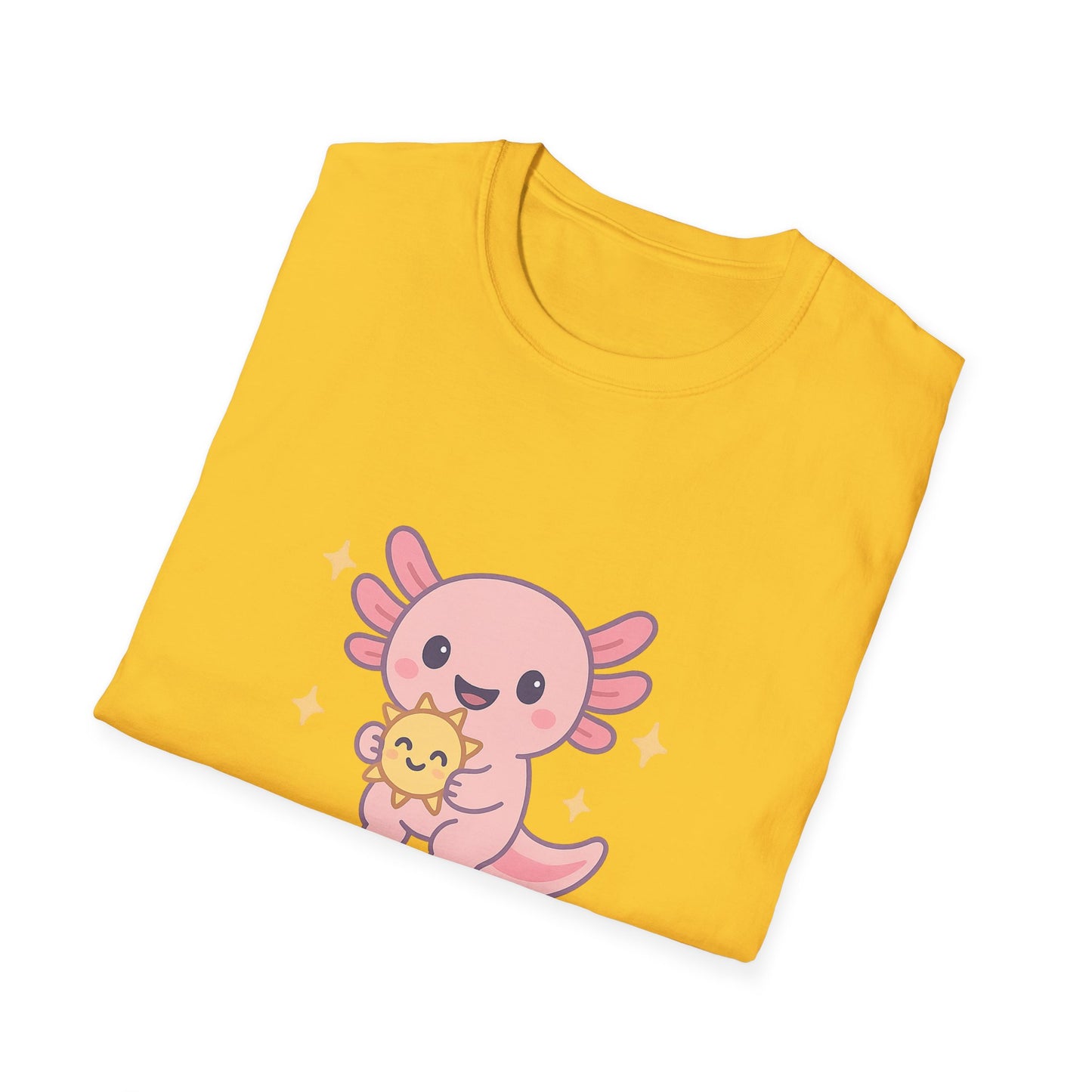 You Are My Sunshine Unisex Softstyle T-Shirt - Cute Axolotl Design