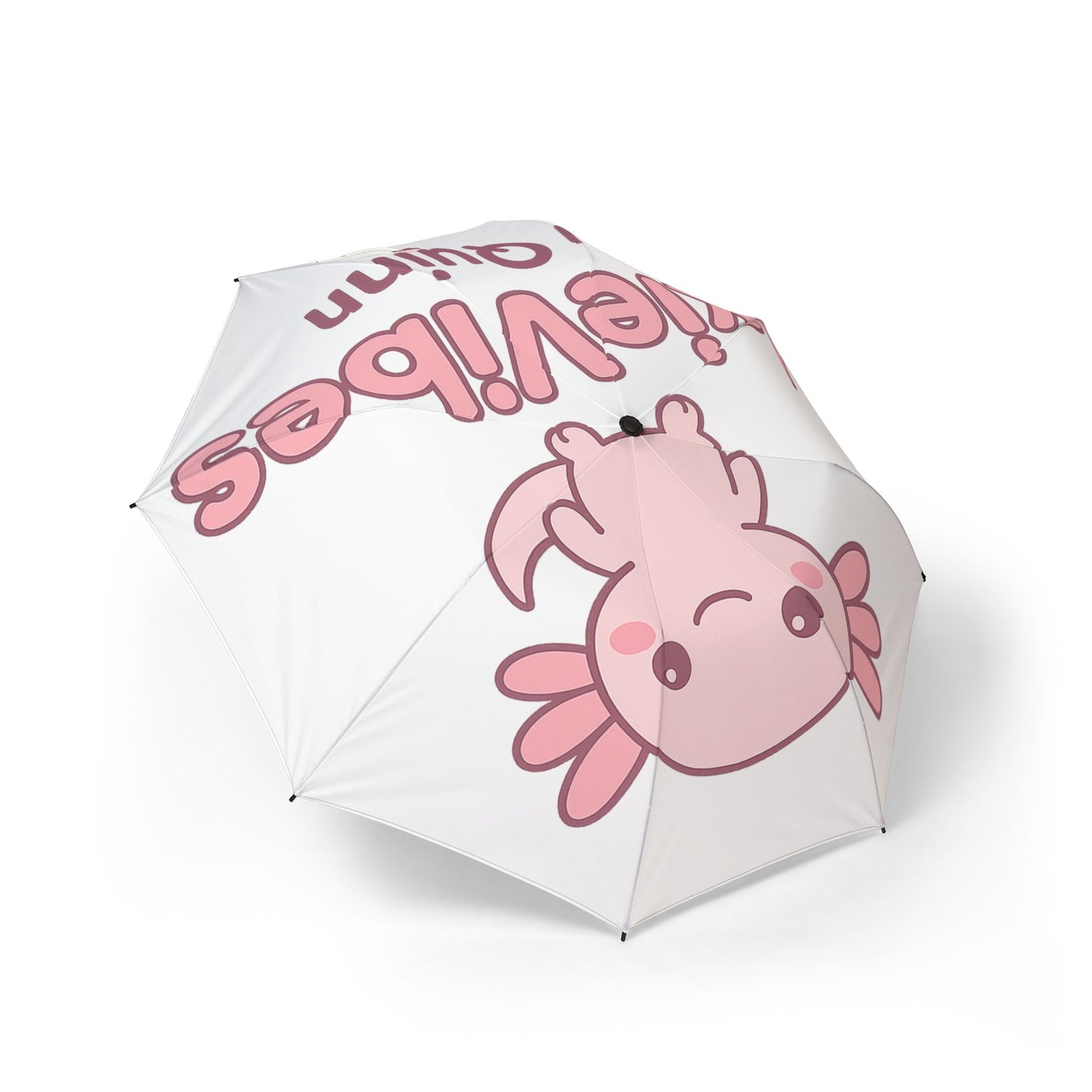 Cute Axolotl Foldable Umbrella - Waterproof & Lightweight
