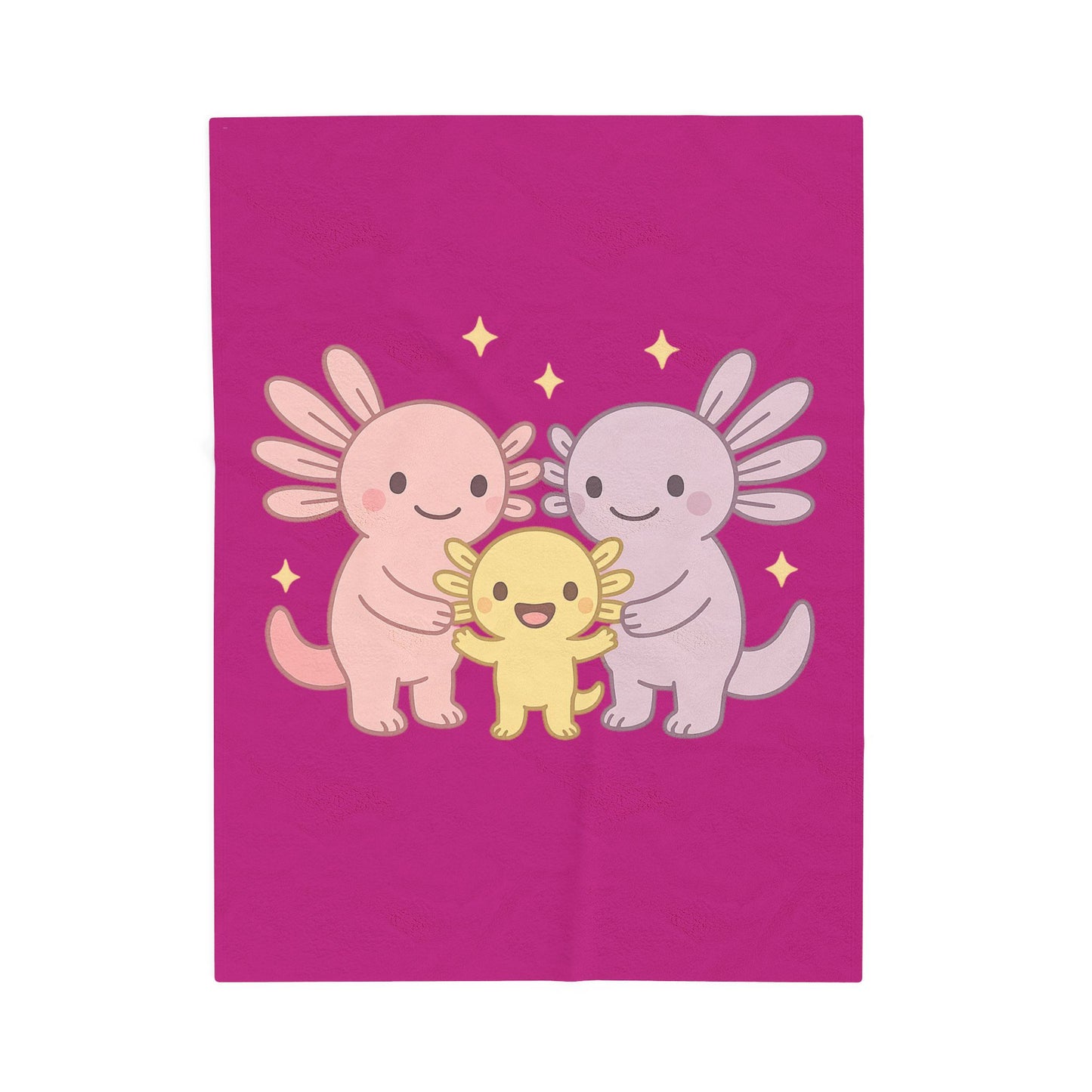 Cuddly Creature Plush Blanket - Cute Axolotl Design for Kids & Cozy Evenings