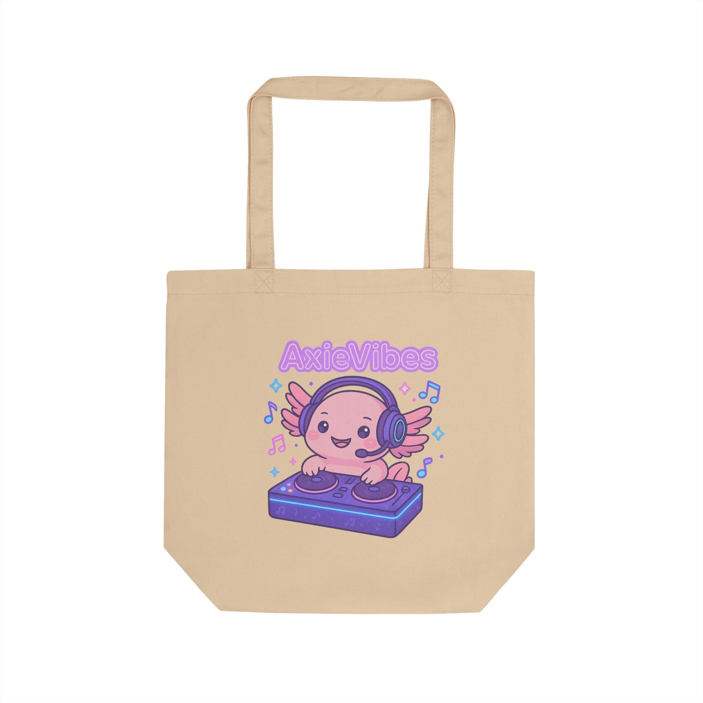 Cute Eco Tote Bag - AxieVibes Design for Music Lovers