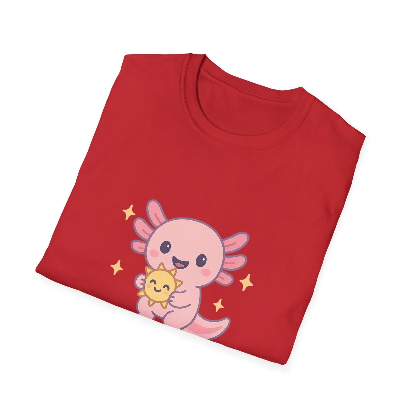 You Are My Sunshine Unisex Softstyle T-Shirt - Cute Axolotl Design