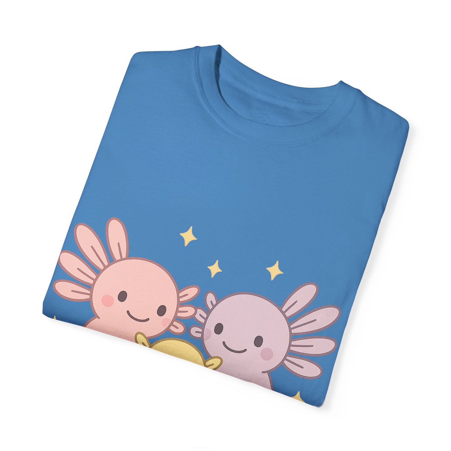 Cute Axolotl Friends T-Shirt - Unisex Garment-Dyed Tee for Animal Lovers