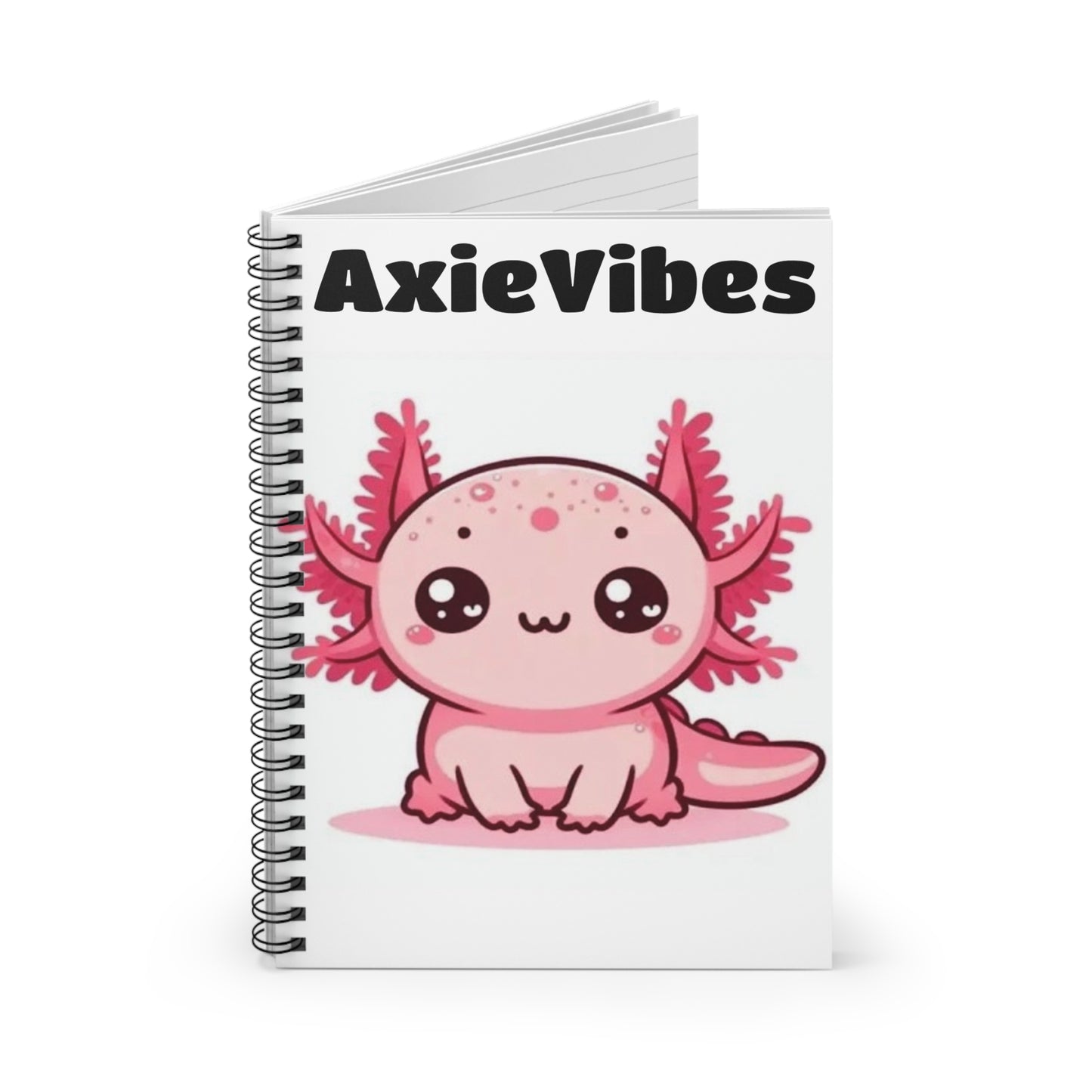 Cute Axolotl Spiral Notebook - AxieVibes - Perfect for Students & Creatives