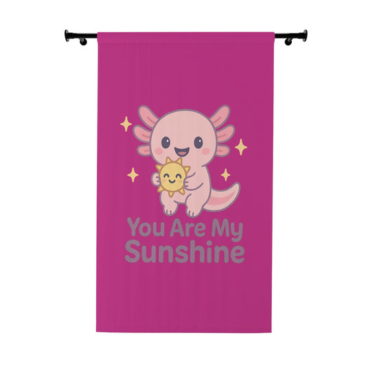 Cute Axolotl Window Curtain - You Are My Sunshine Design