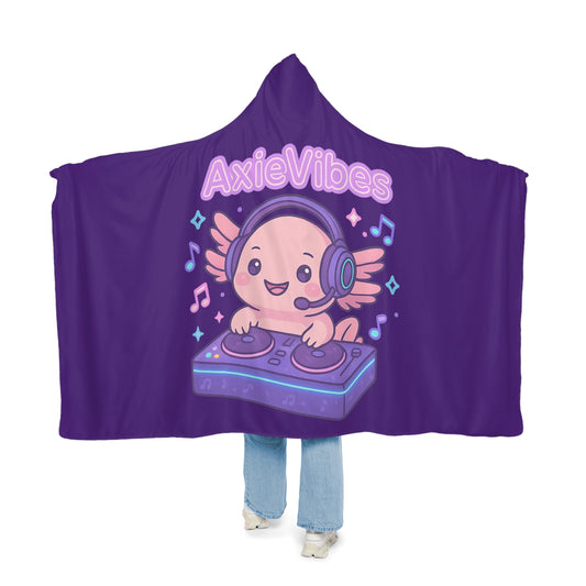 Cozy Snuggle Blanket - AxieVibes with Hood, Perfect for Gaming and Relaxation