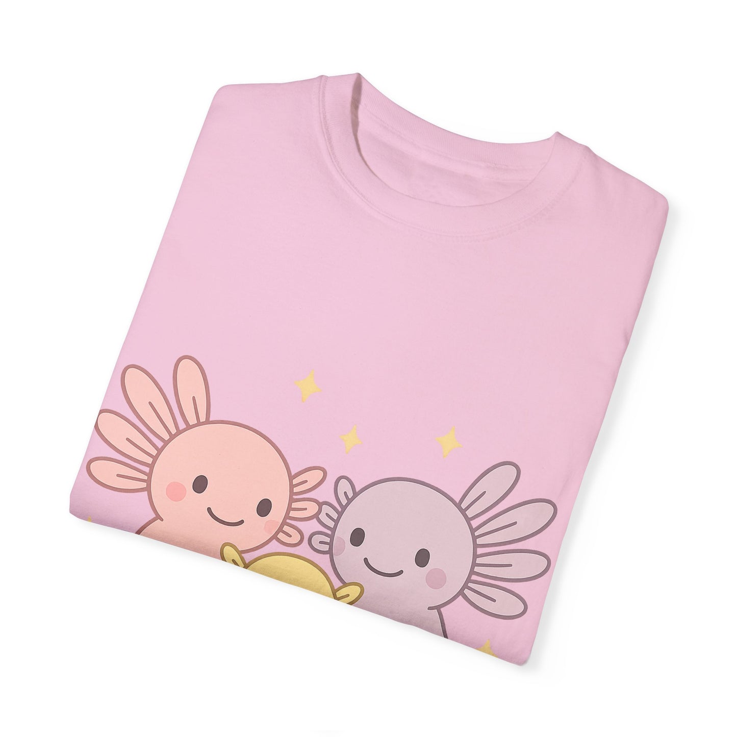 Cute Axolotl Friends T-Shirt - Unisex Garment-Dyed Tee for Animal Lovers