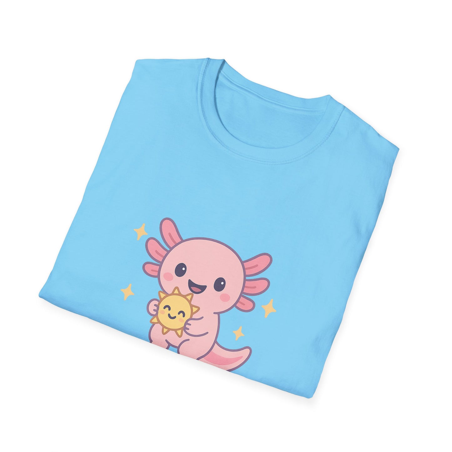 You Are My Sunshine Unisex Softstyle T-Shirt - Cute Axolotl Design