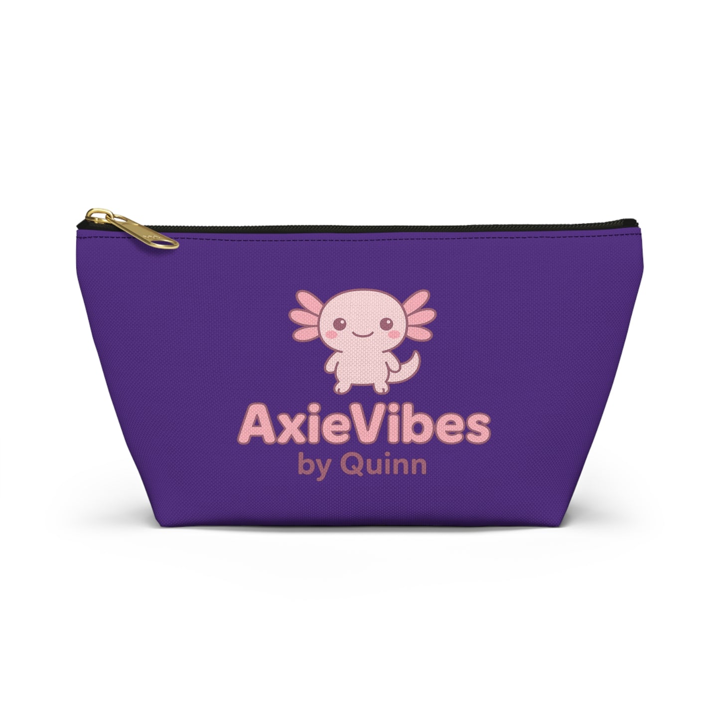 Cute Axolotl Accessory Pouch - Perfect for Organizing with AxieVibes by Quinn