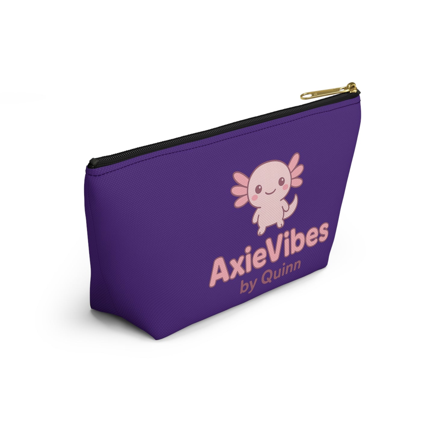 Cute Axolotl Accessory Pouch - Perfect for Organizing with AxieVibes by Quinn