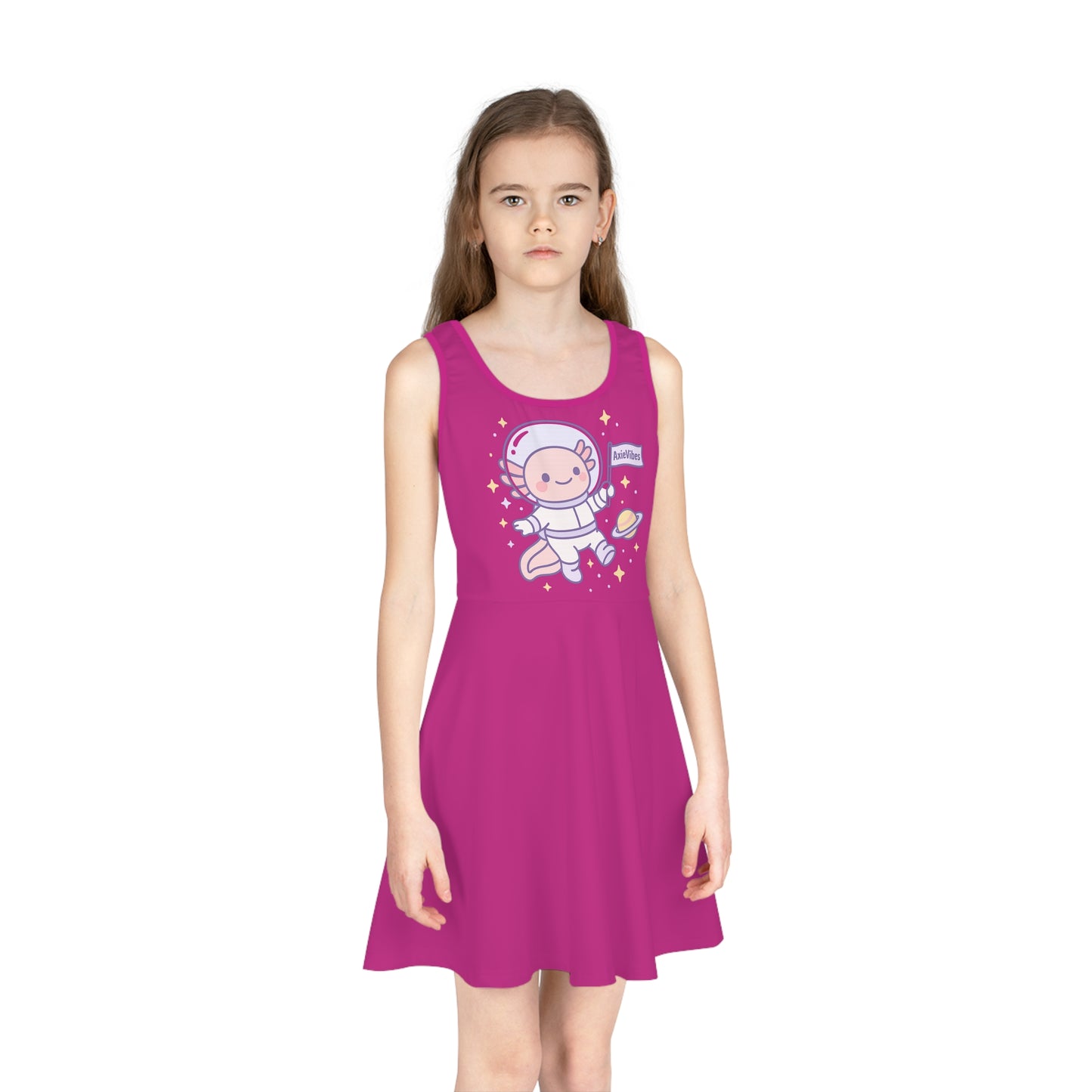 Cute Astronaut Girls' Sundress - Fun Space-Themed Summer Dress