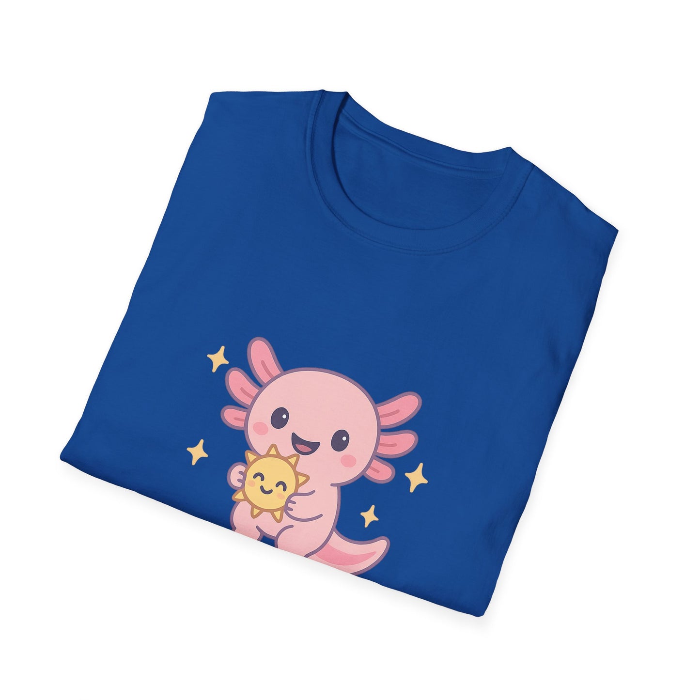 You Are My Sunshine Unisex Softstyle T-Shirt - Cute Axolotl Design