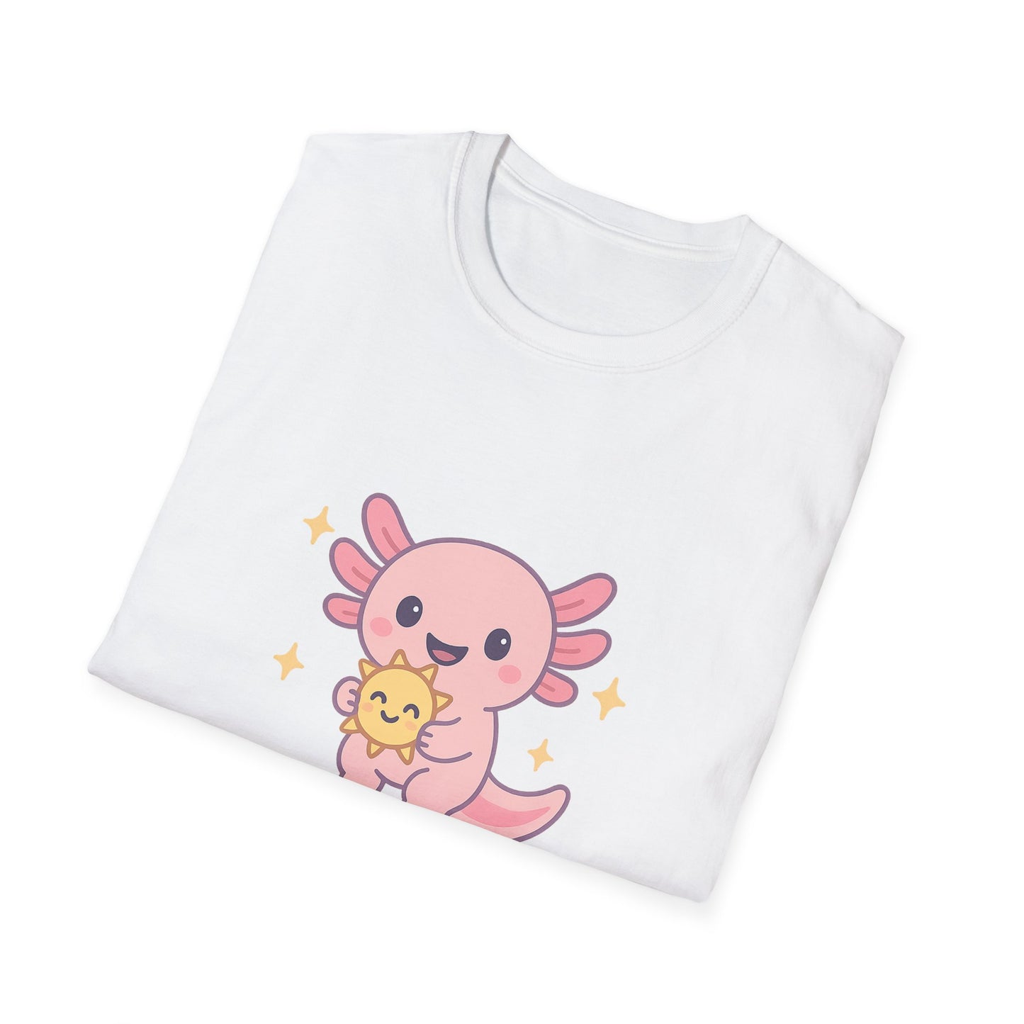 You Are My Sunshine Unisex Softstyle T-Shirt - Cute Axolotl Design