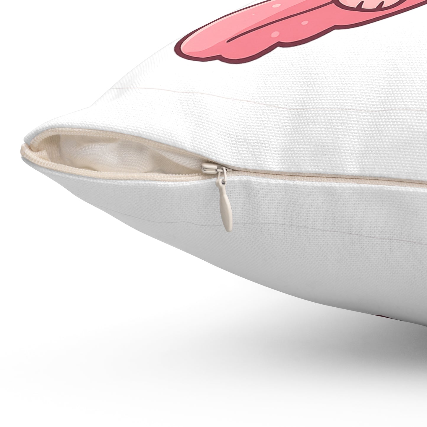 Cute Axolotl Love Pillow - Spun Polyester Square Cushion for Kids' Rooms & Gifts
