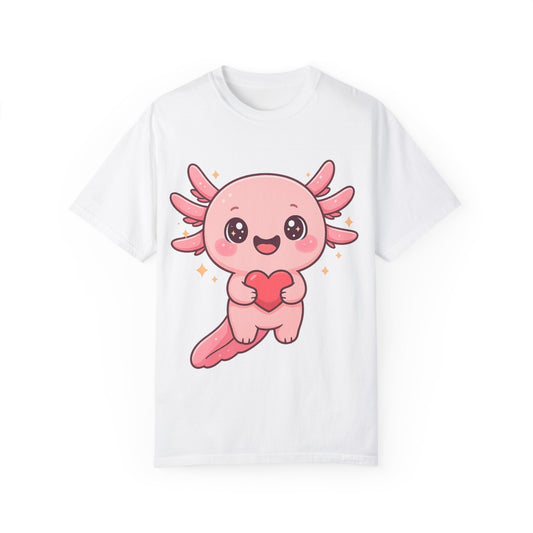 Joyful Axolotl Unisex Garment-Dyed T-shirt