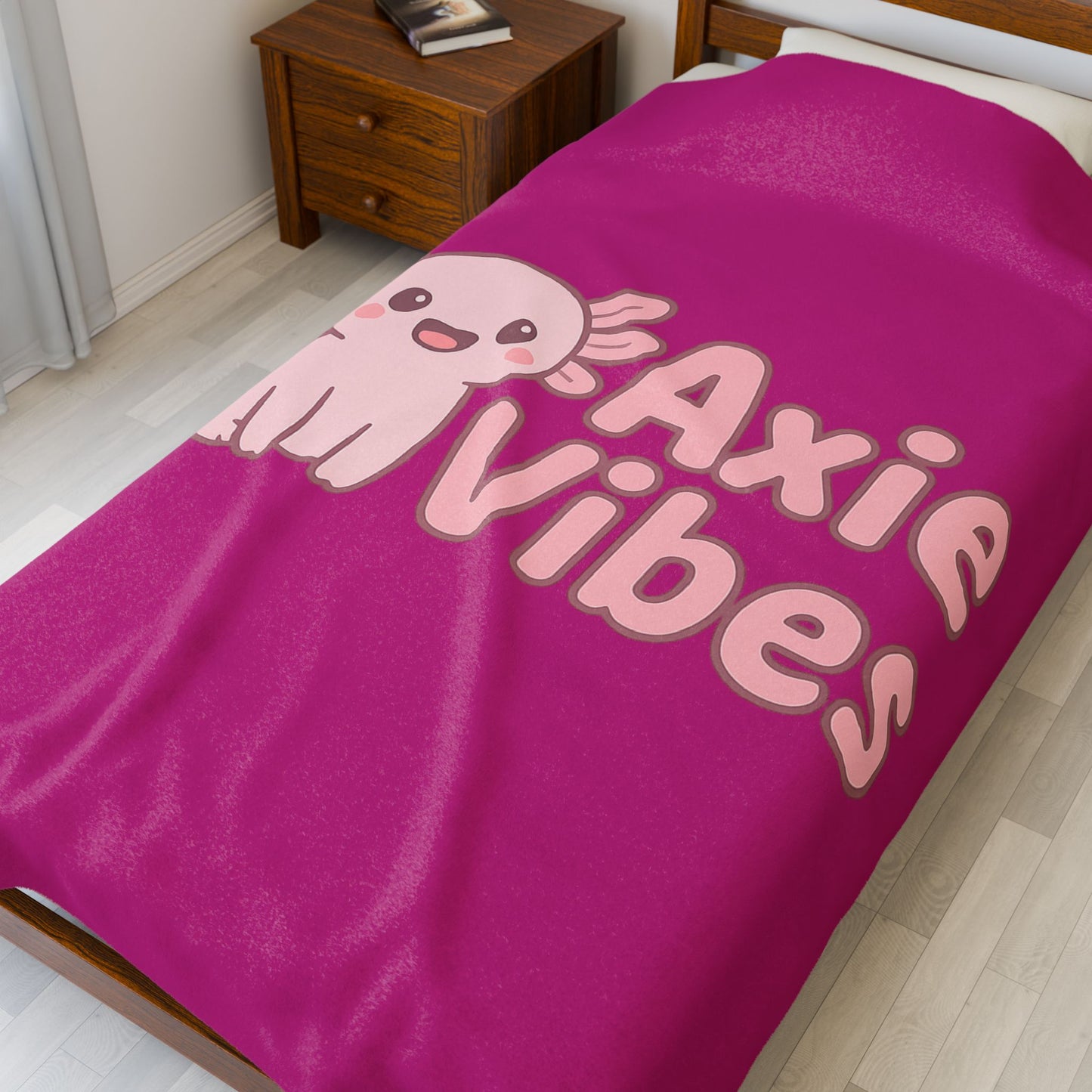 Cozy Axie Vibes Blanket - Soft Velveteen Plush Throw