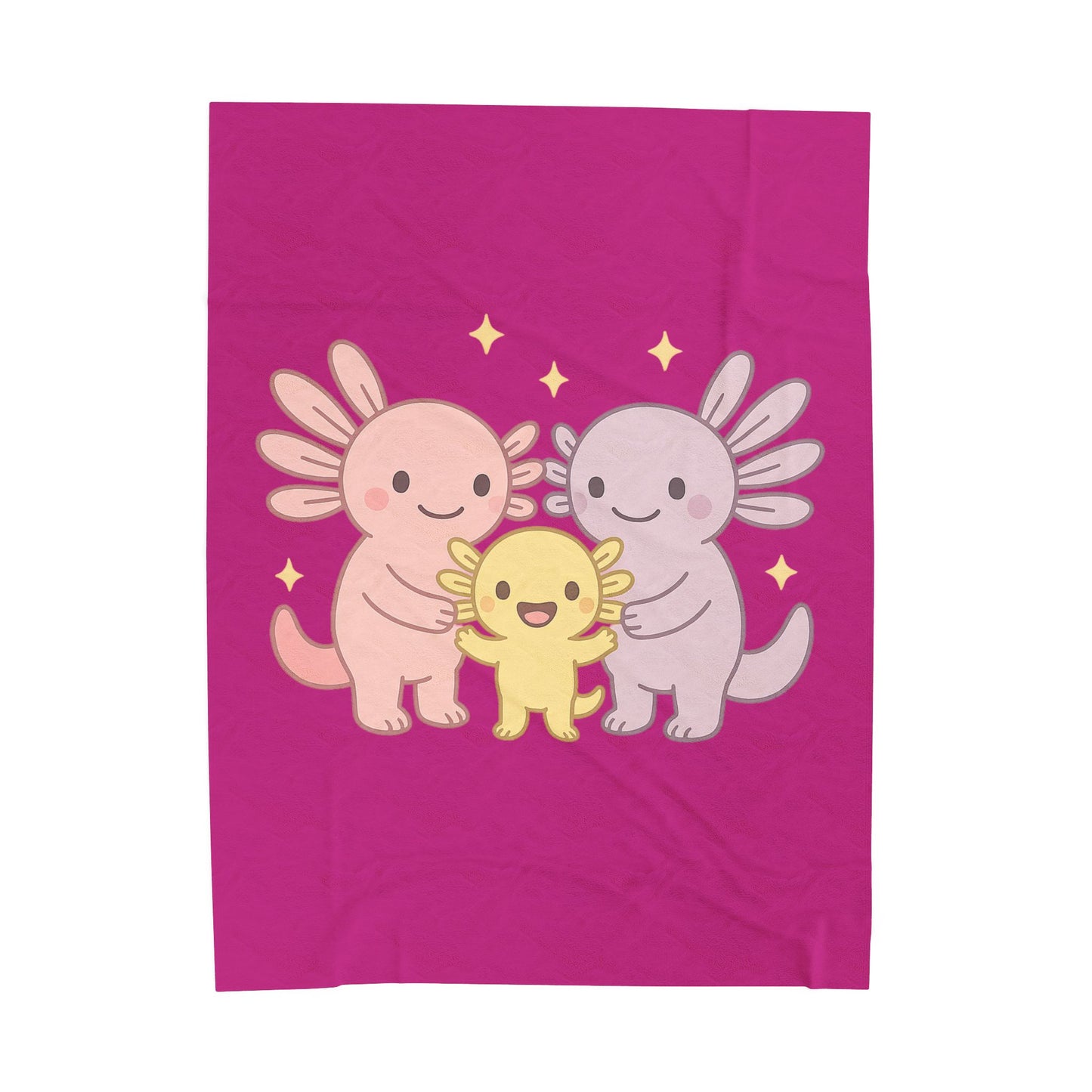 Cuddly Creature Plush Blanket - Cute Axolotl Design for Kids & Cozy Evenings