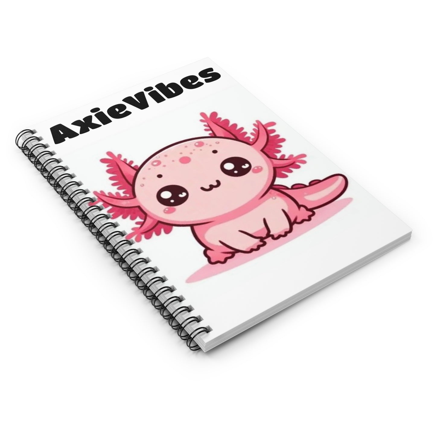 Cute Axolotl Spiral Notebook - AxieVibes - Perfect for Students & Creatives